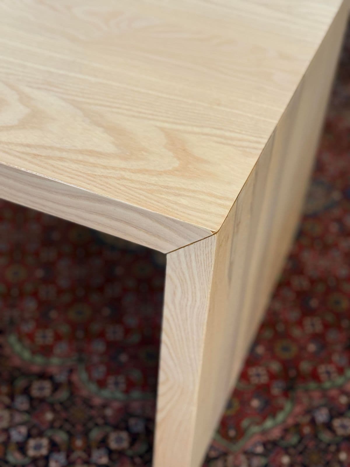 Organic Modern Bleached Oak Wood Side Table - Thumbnail 6