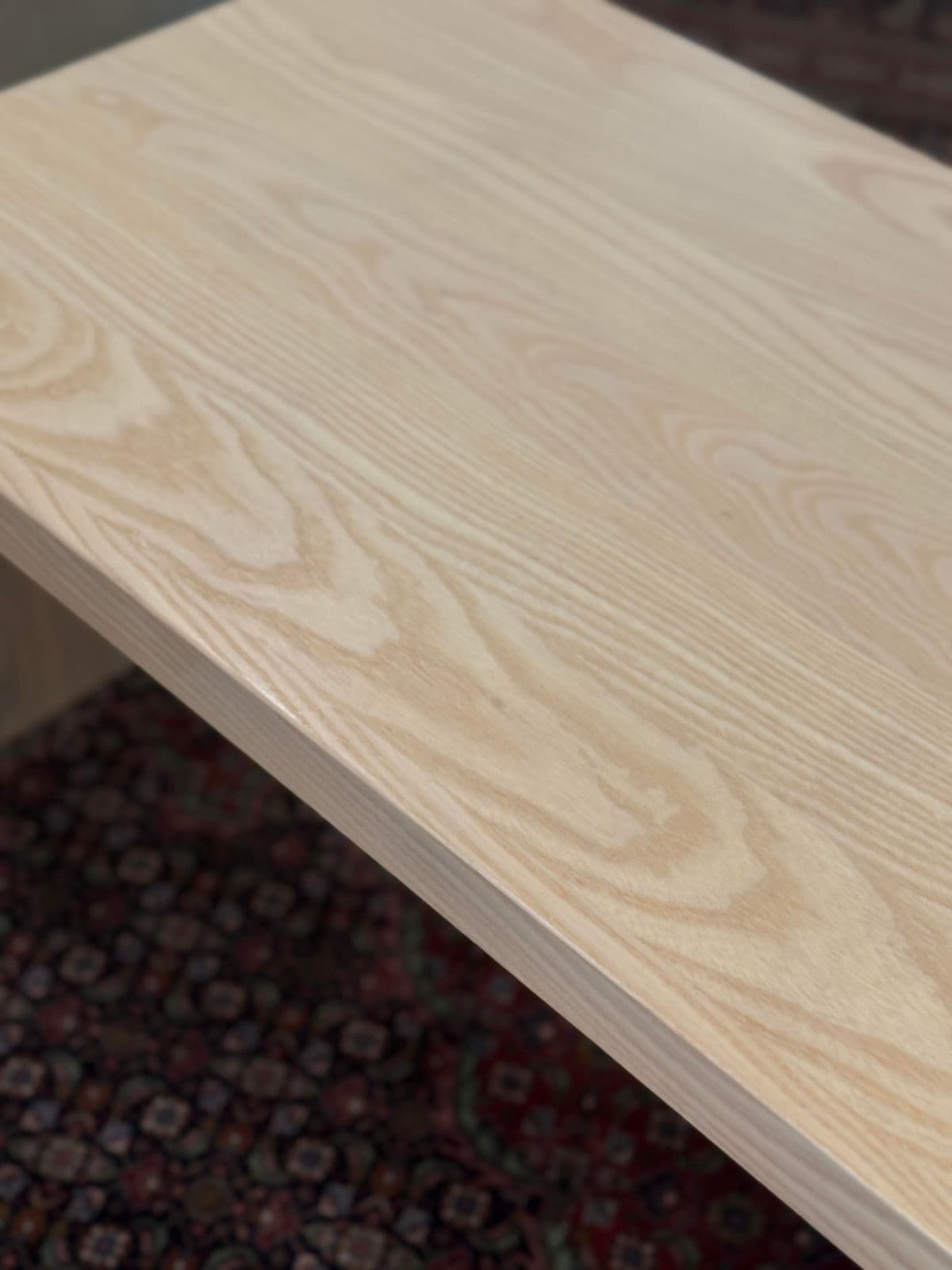 Organic Modern Bleached Oak Wood Side Table - Thumbnail 10