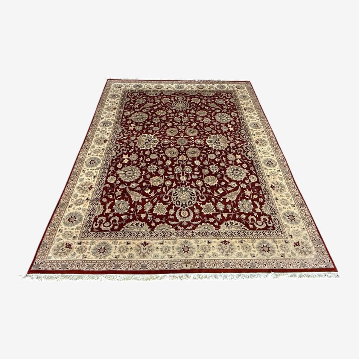 9ft 2in X 11ft 10in Kashan Persian Wool Area Rug - Image 1