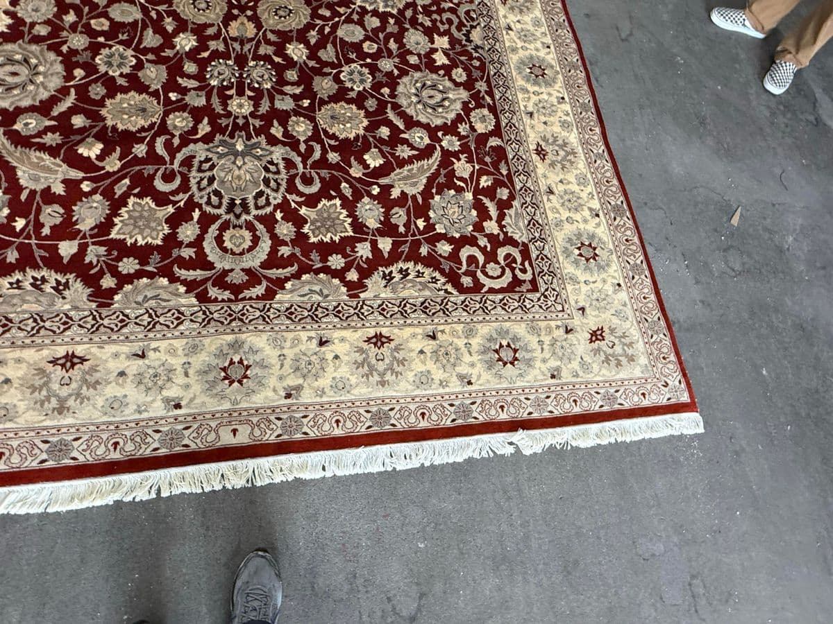 9ft 2in X 11ft 10in Kashan Persian Wool Area Rug - Thumbnail 6