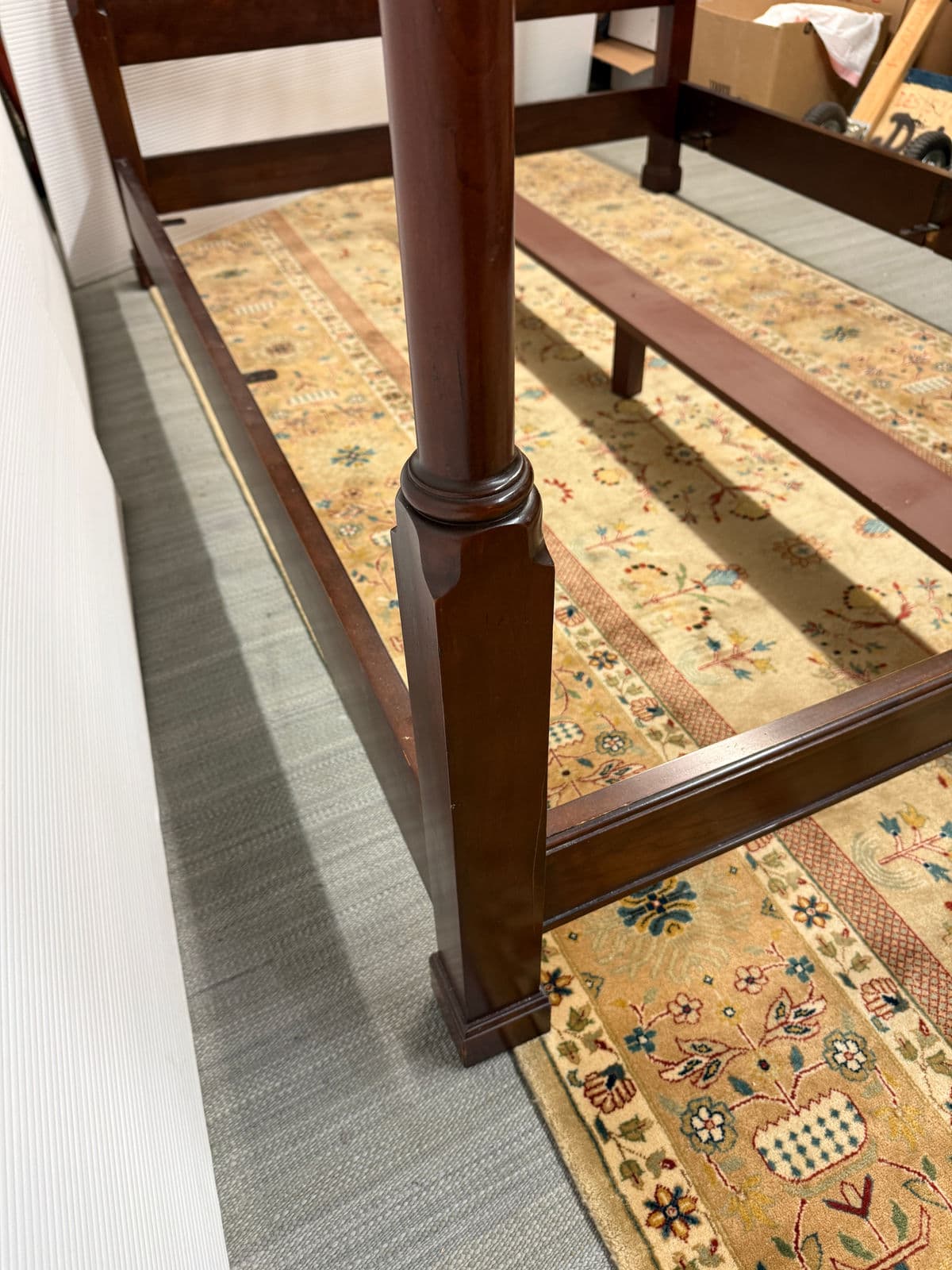 Queen Size Circa 1980's Chinese Chippendale Poster Bed Frame - Thumbnail 6