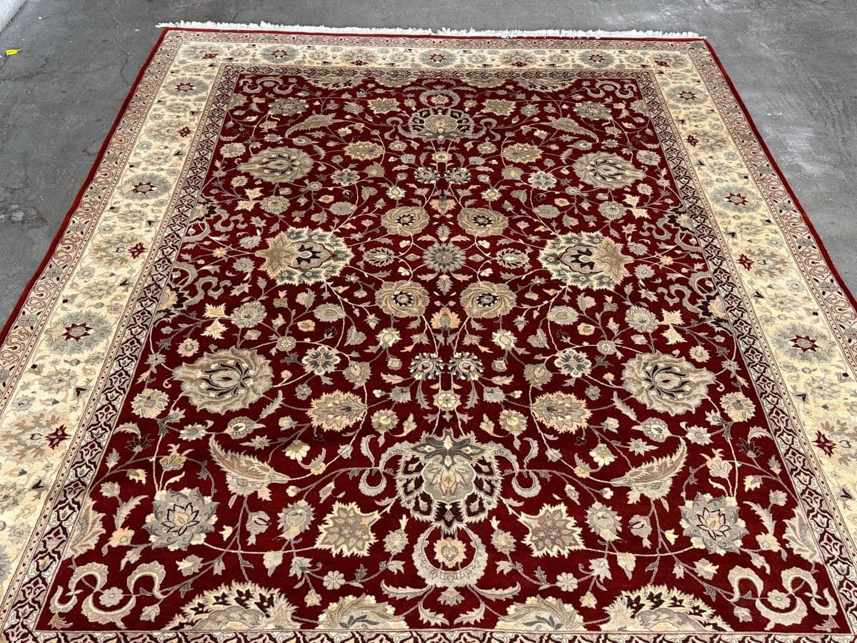 9ft 2in X 11ft 10in Kashan Persian Wool Area Rug - Thumbnail 10