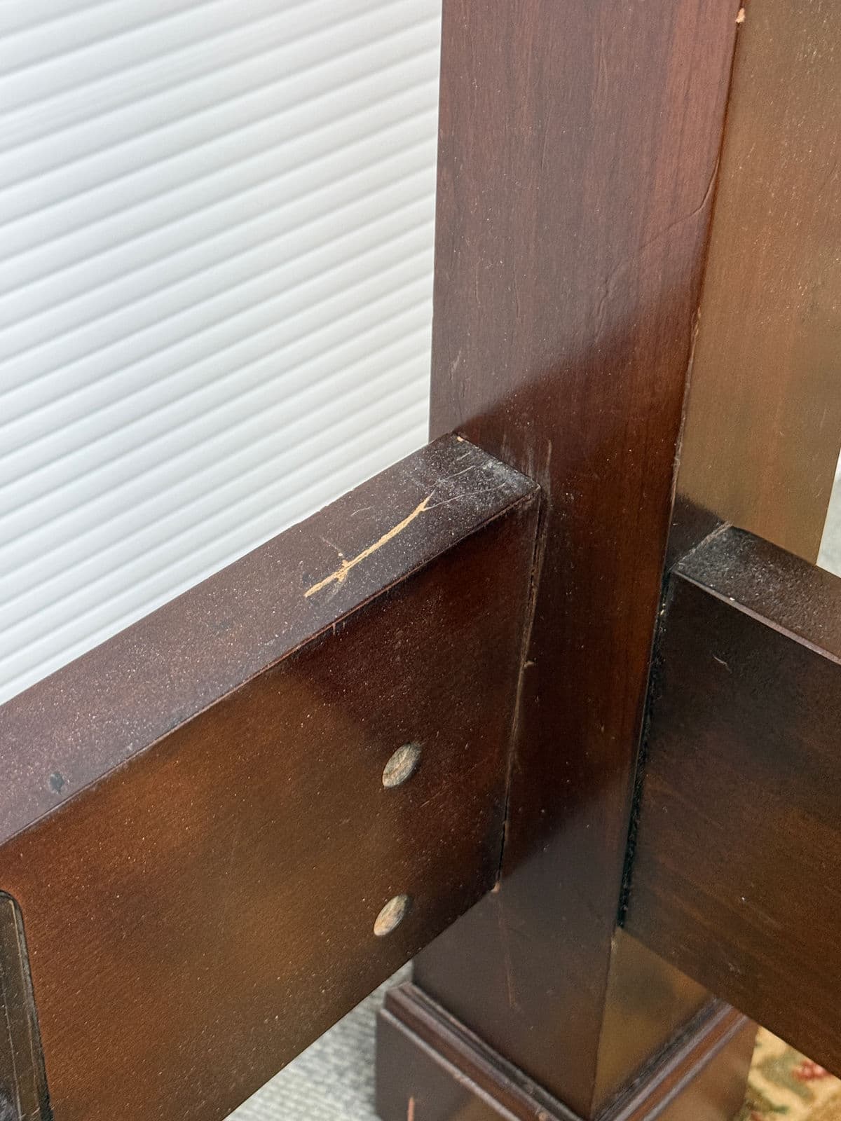 Queen Size Circa 1980's Chinese Chippendale Poster Bed Frame - Thumbnail 12