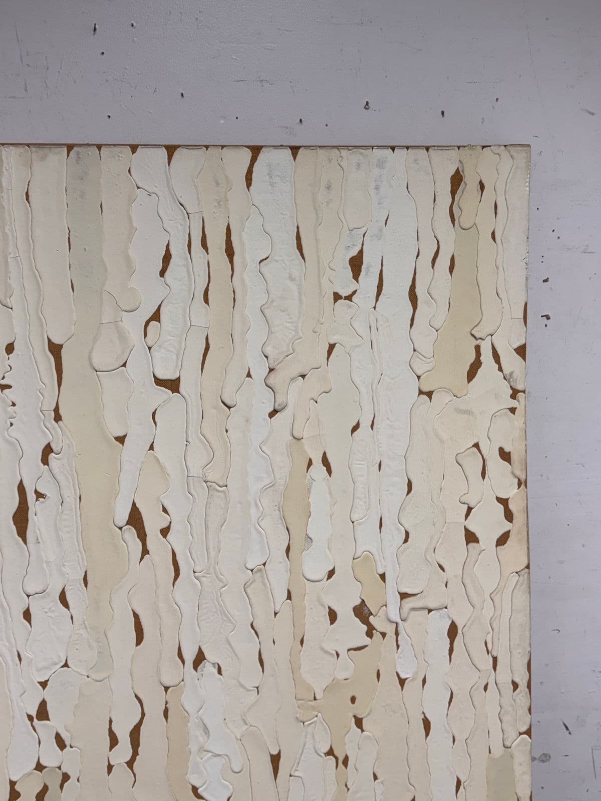 Circa 1998 Rex Ray Encaustic on Jute Painting - Thumbnail 10