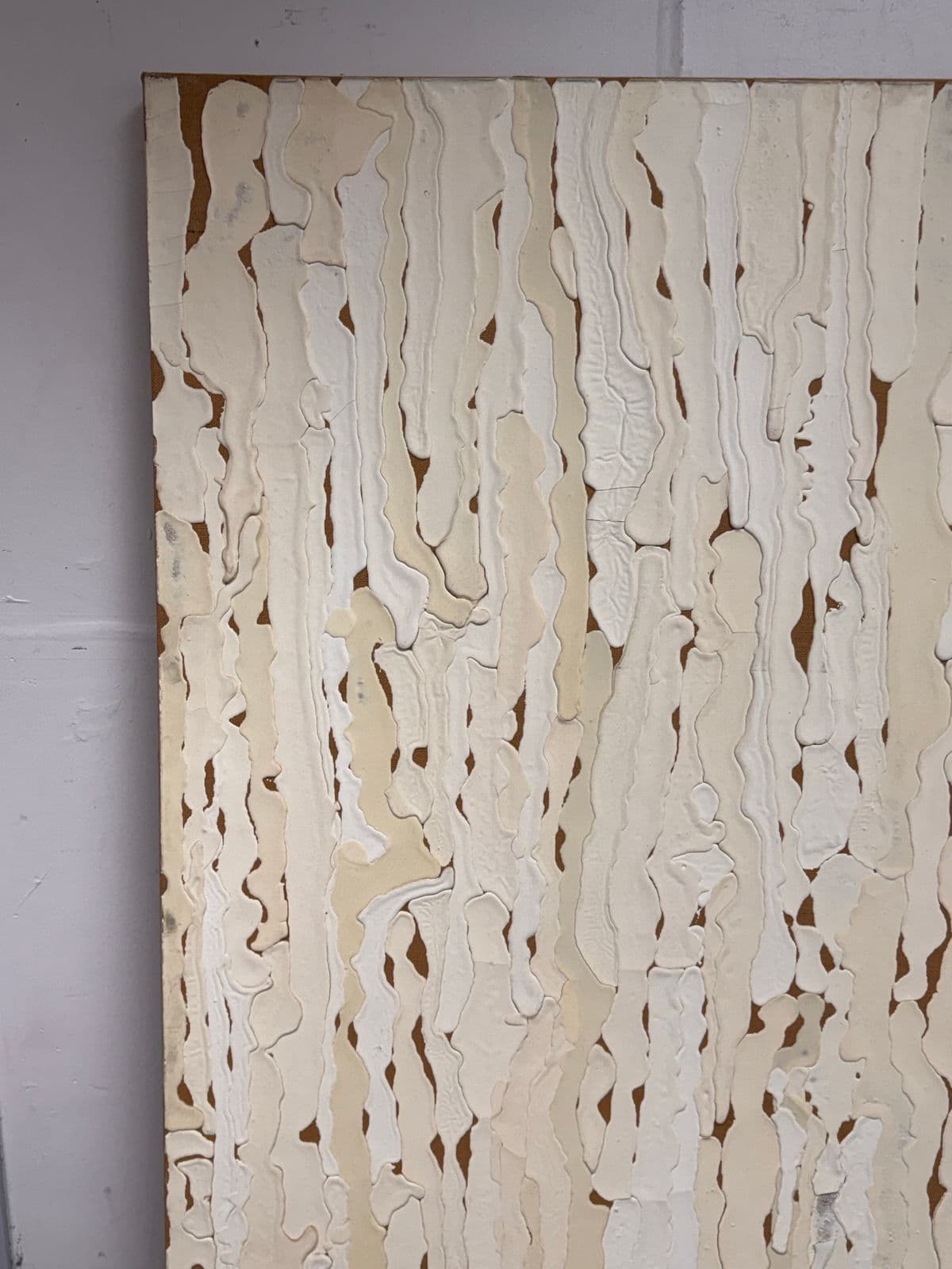 Circa 1998 Rex Ray Encaustic on Jute Painting - Thumbnail 12