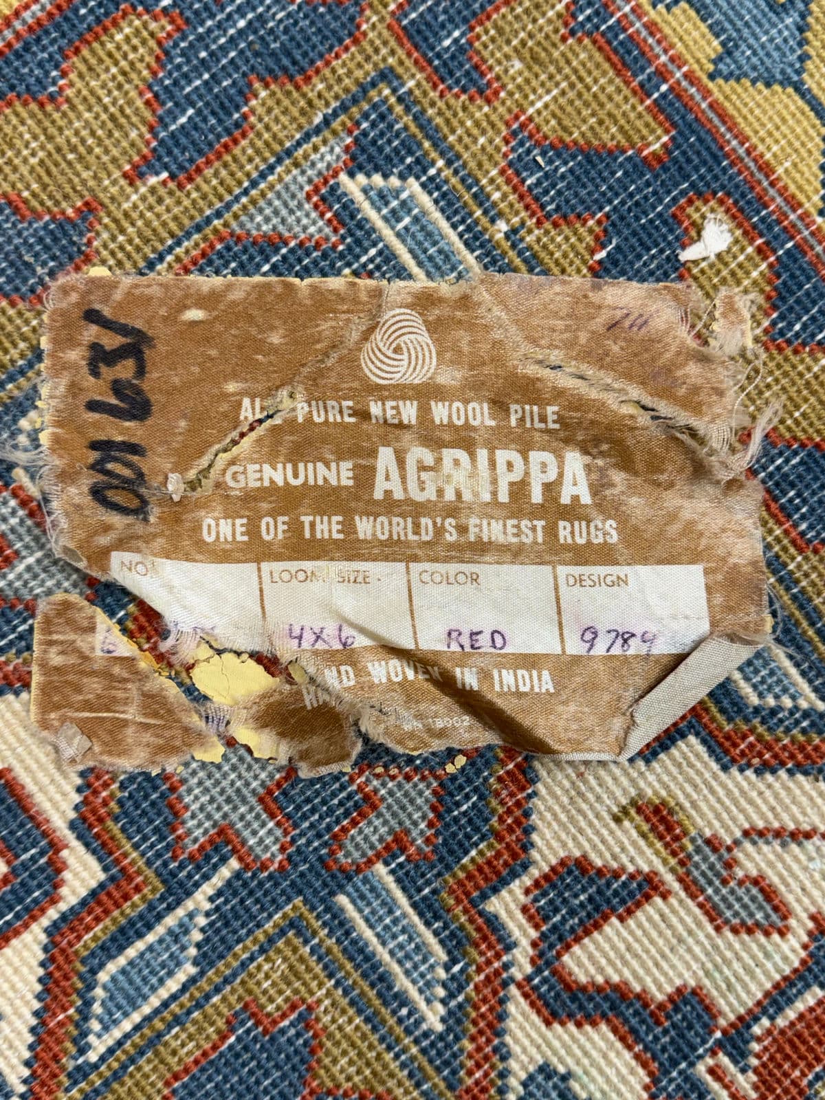 4ft 1in × 5ft 10in Genuine Agrippa Handwoven Area Rug - Thumbnail 3