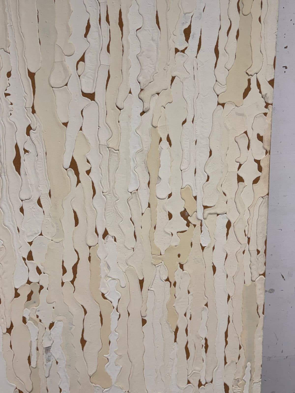 Circa 1998 Rex Ray Encaustic on Jute Painting - Thumbnail 11