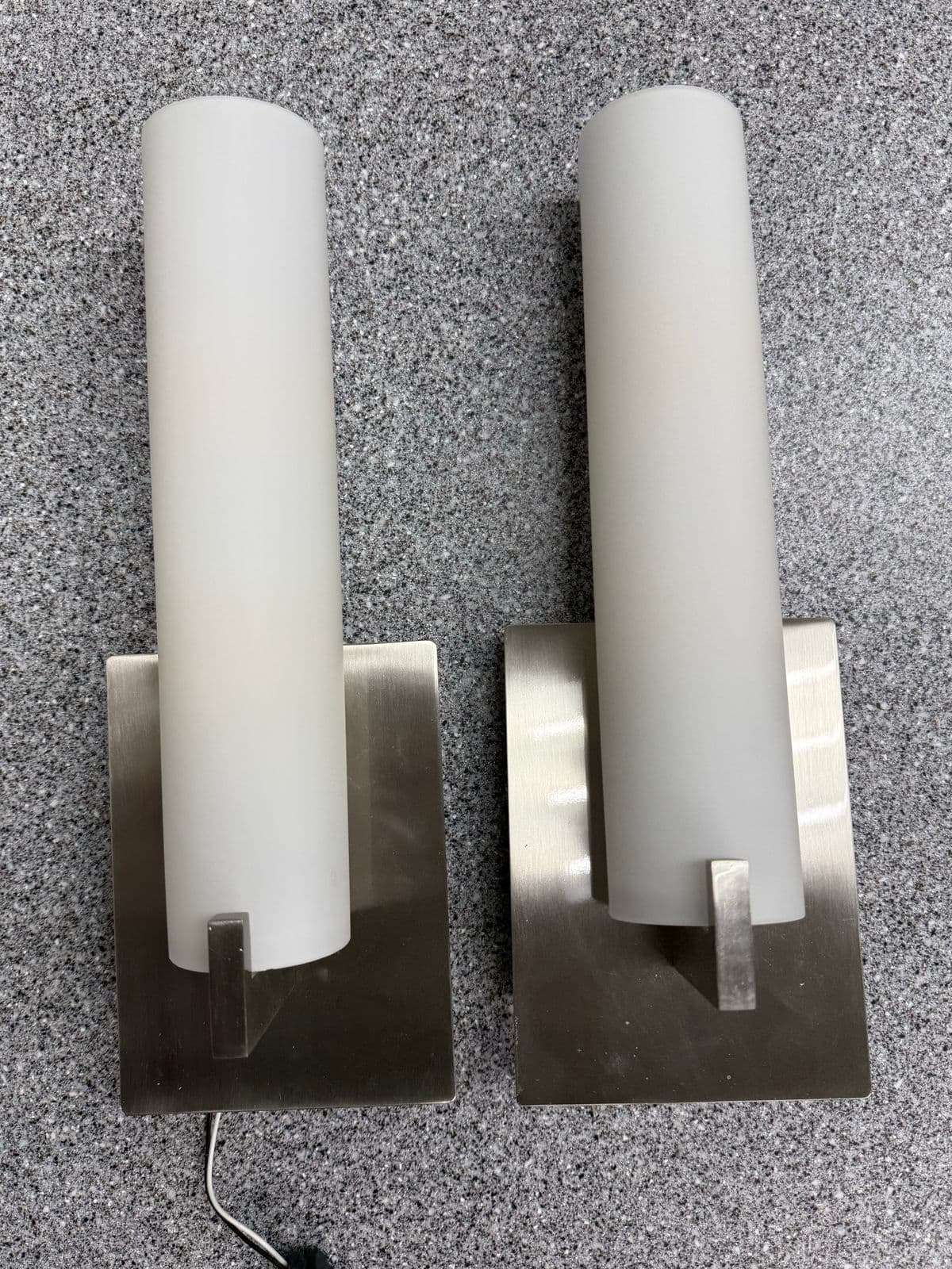 George Kovacs Opal Glass Tube Shade Wall Scones, Pair - Thumbnail 10