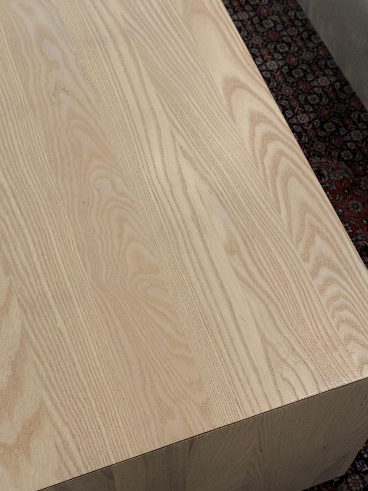 Organic Modern Bleached Oak Wood Side Table - Thumbnail 11