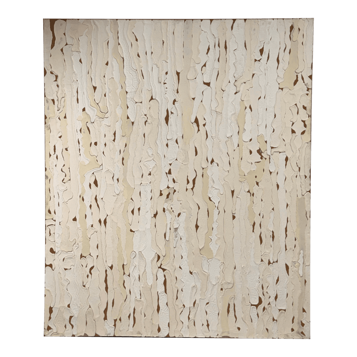 Circa 1998 Rex Ray Encaustic on Jute Painting - Thumbnail 2