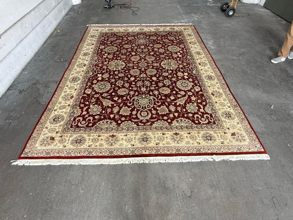 9ft 2in X 11ft 10in Kashan Persian Wool Area Rug - Thumbnail 3