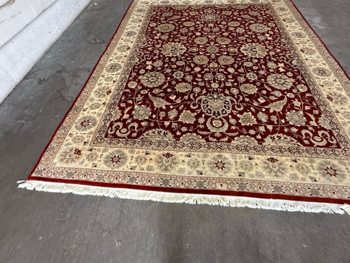 9ft 2in X 11ft 10in Kashan Persian Wool Area Rug - Thumbnail 13