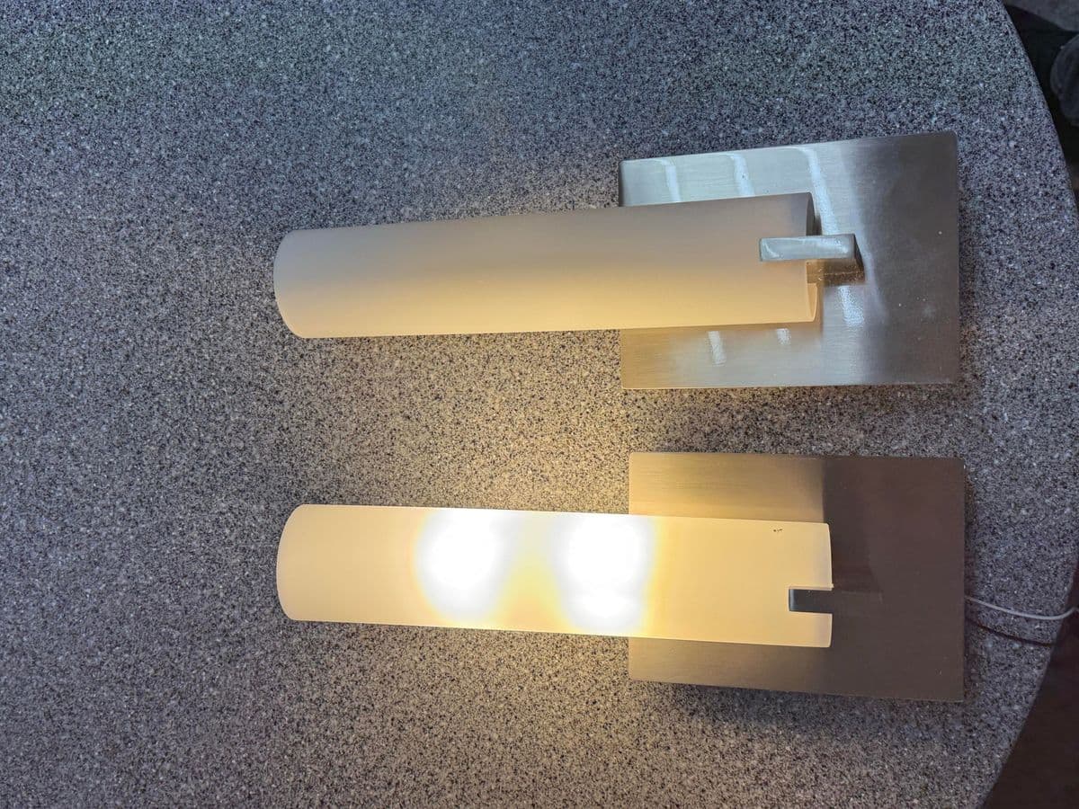 George Kovacs Opal Glass Tube Shade Wall Scones, Pair - Thumbnail 12