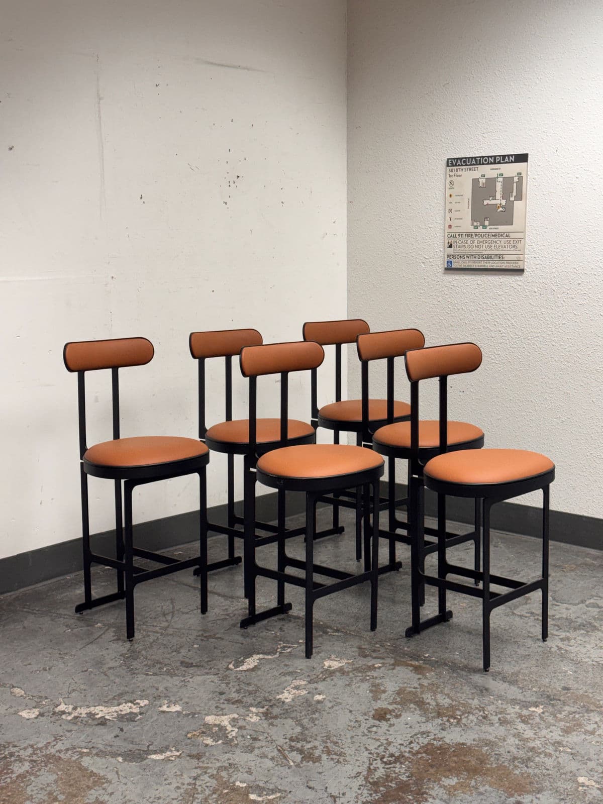 Michael Oren Design Porter Place Style Swivel Counter Stools, Set of Six - Thumbnail 3