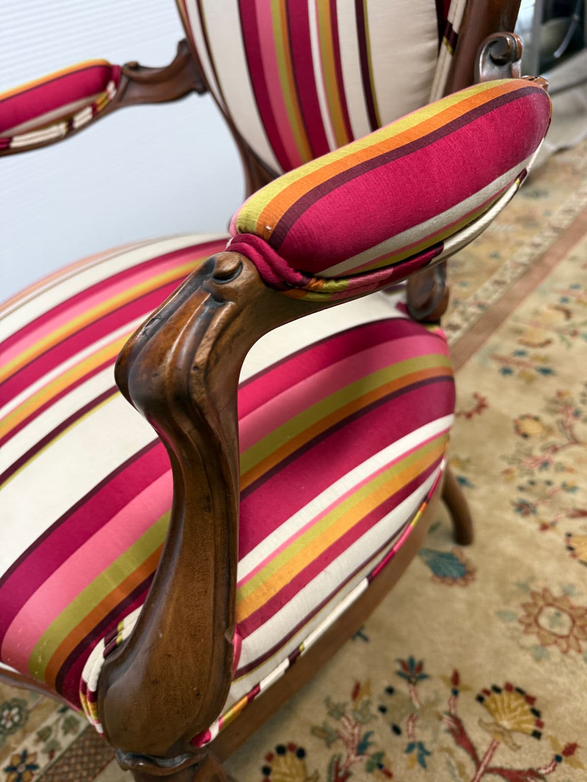 Rococo Revival Bergère Chair, Circa 1890's - Thumbnail 7