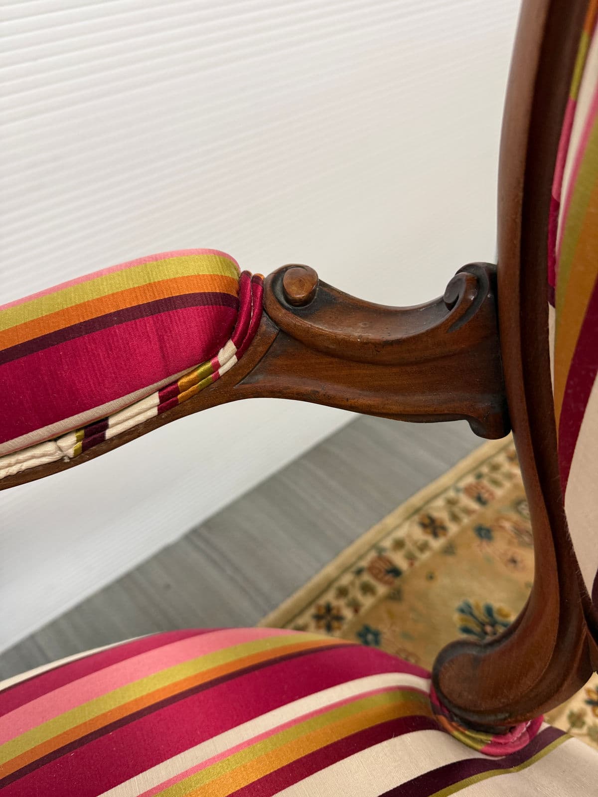 Rococo Revival Bergère Chair, Circa 1890's - Thumbnail 10