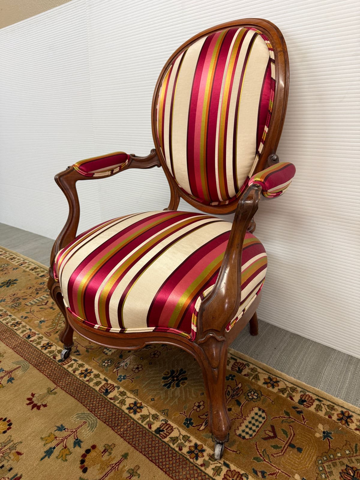 Rococo Revival Bergère Chair, Circa 1890's - Thumbnail 3