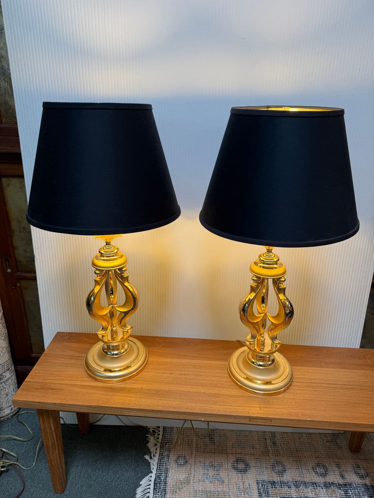 Regency Sculpted Table Lamps, Pair - Thumbnail 3
