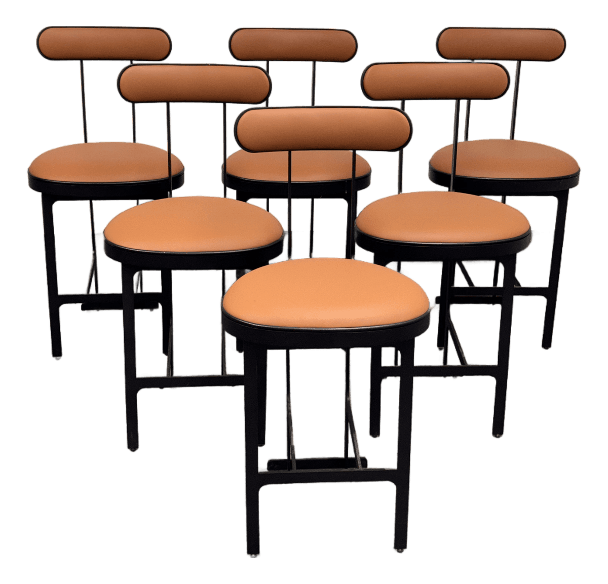 Michael Oren Design Porter Place Style Swivel Counter Stools, Set of Six - Thumbnail 2