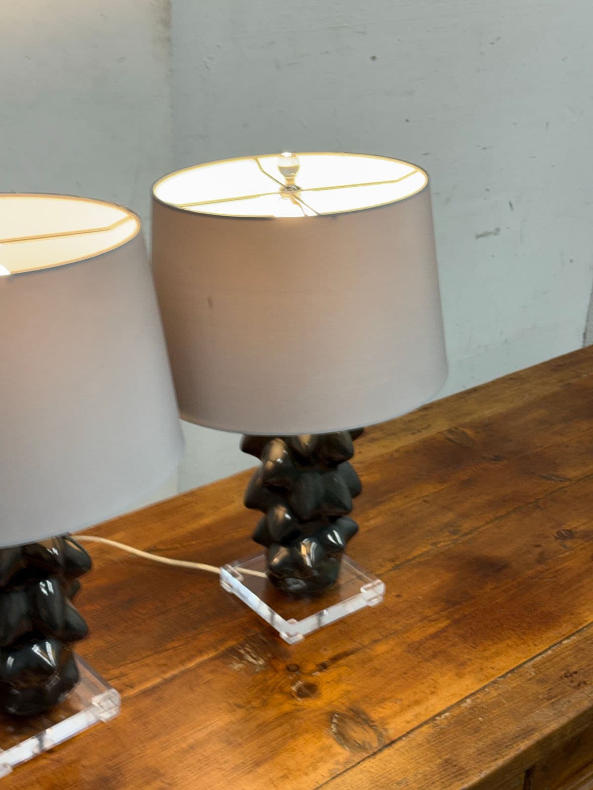 Modern Organic Meteoric Lamps, Pair - Thumbnail 5