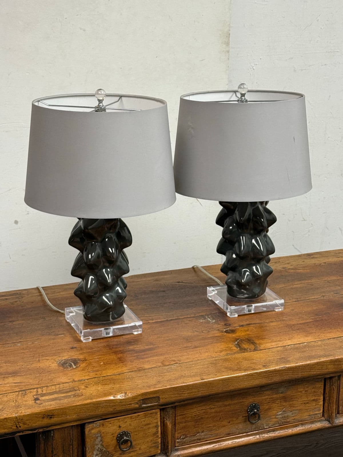 Modern Organic Meteoric Lamps, Pair - Thumbnail 4