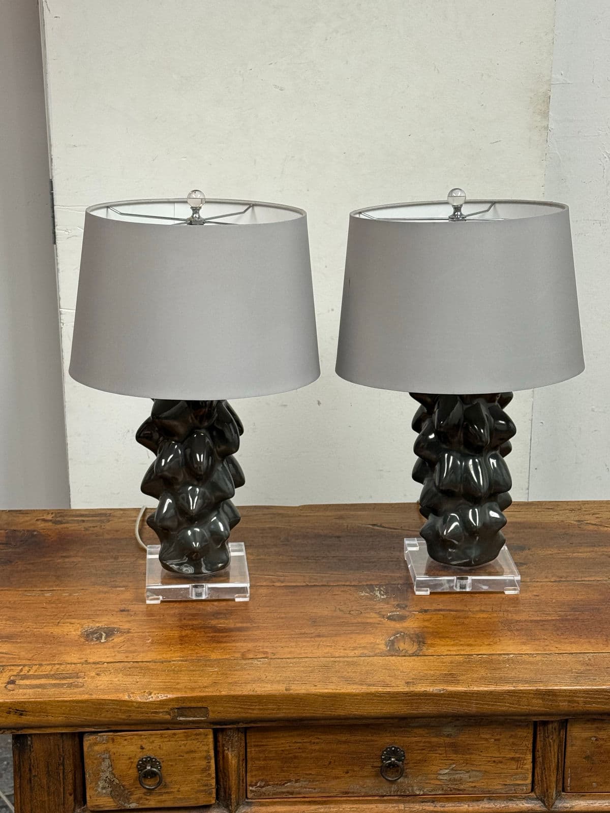 Modern Organic Meteoric Lamps, Pair - Thumbnail 3