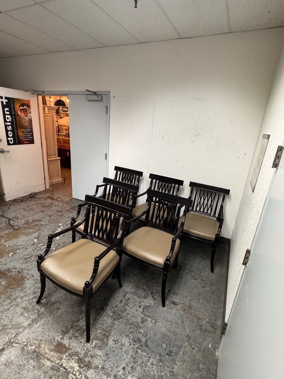 Rose Tarlow Pope Dining Armchairs, Set of Six - Thumbnail 4