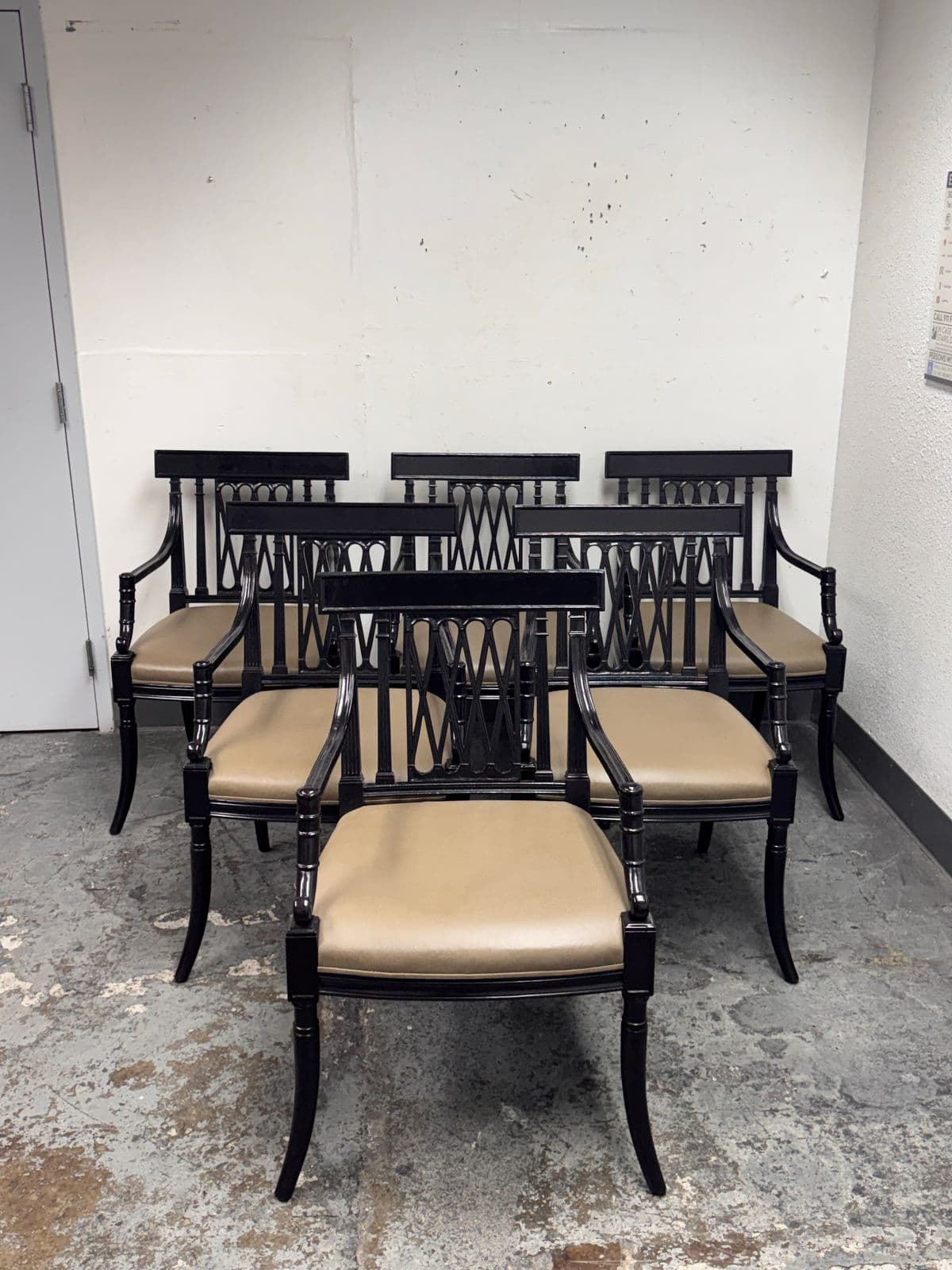 Rose Tarlow Pope Dining Armchairs, Set of Six - Thumbnail 3