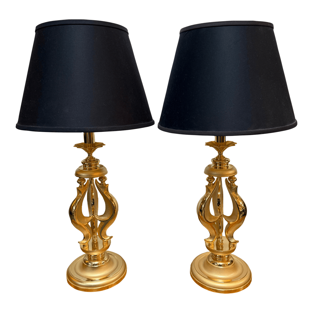 Regency Sculpted Table Lamps, Pair - Thumbnail 2