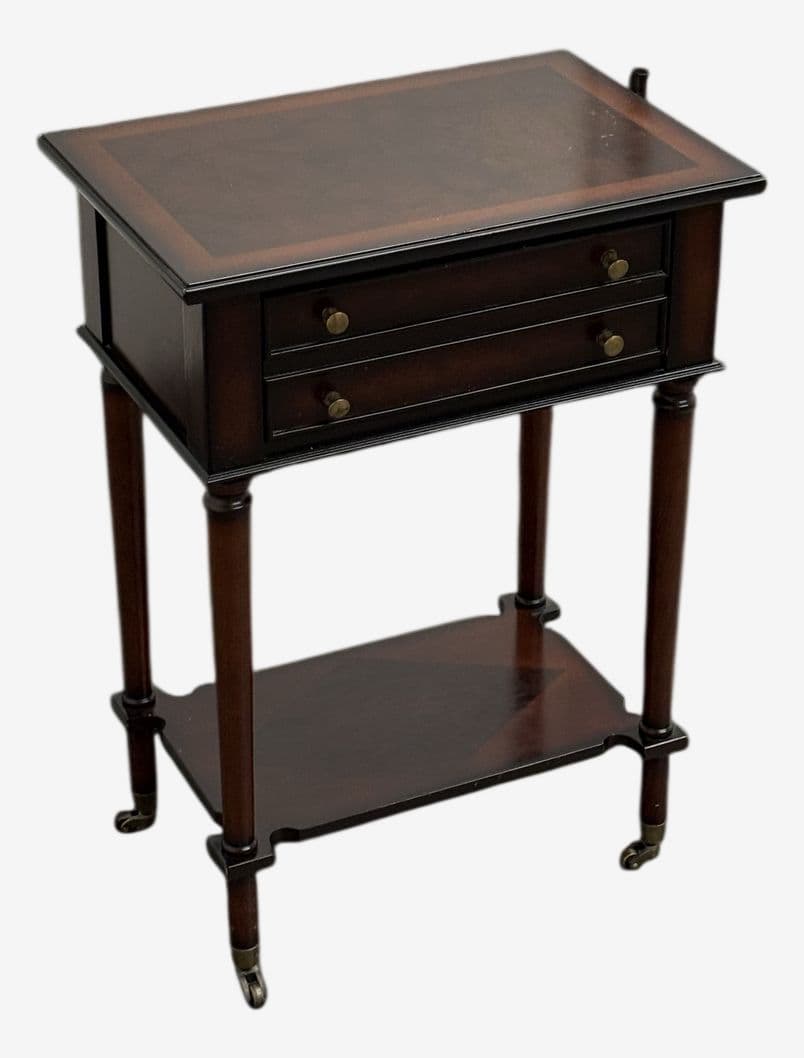 Circa 1999 Bombay Co. Side Table + Casters - Image 1
