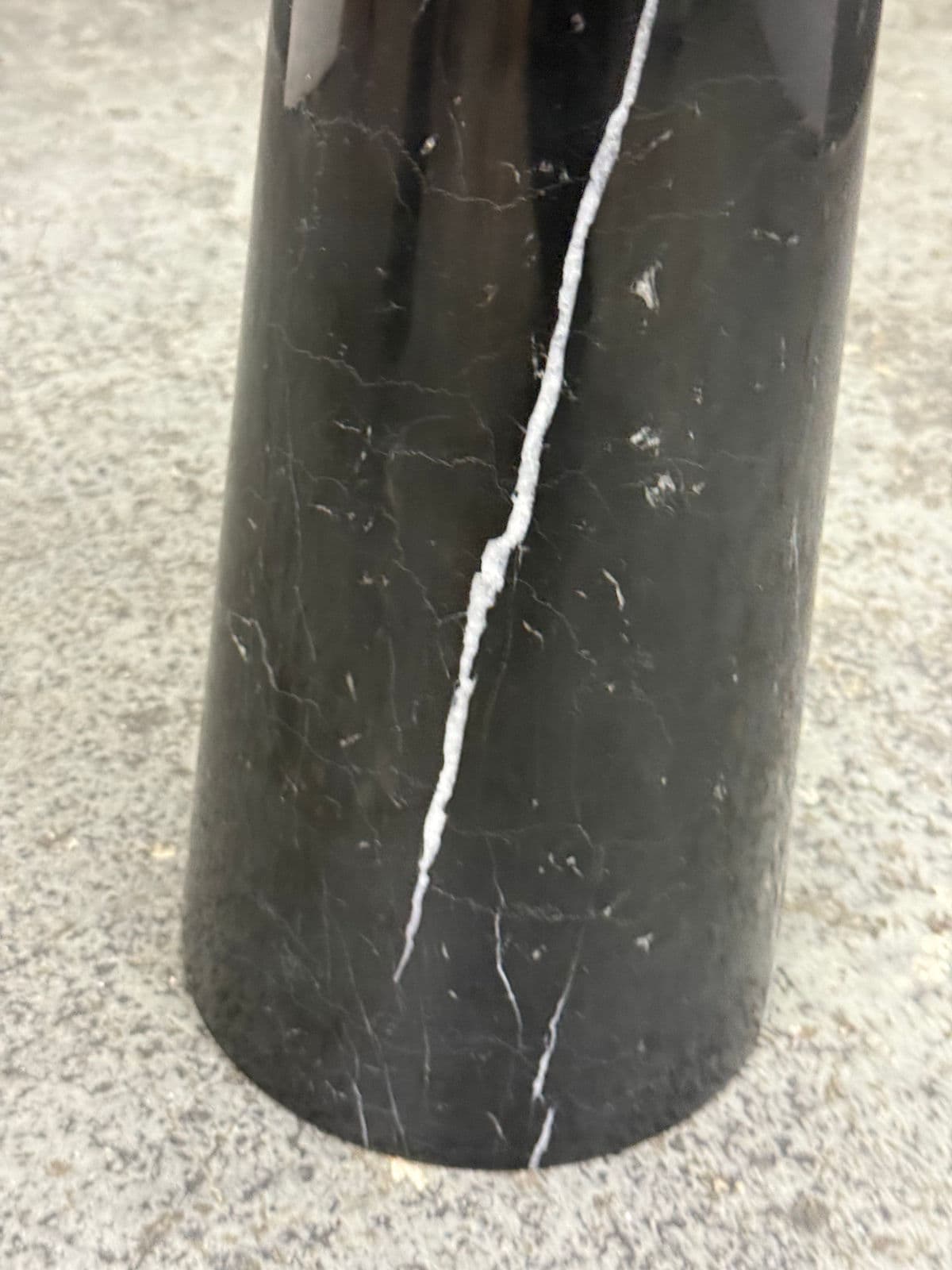 Michael Oren Designs Marquina Marble Pedestal Side Table - Thumbnail 5