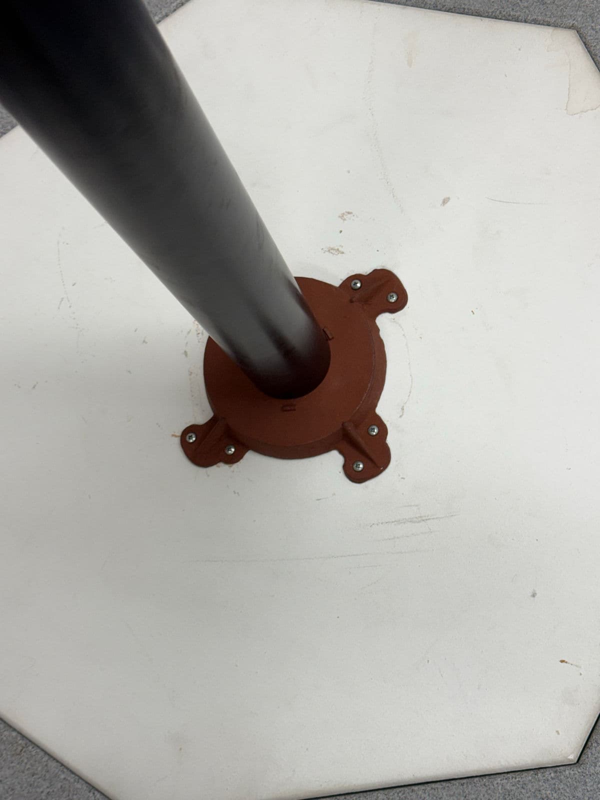 36in Circa 1980 Stone Composite Pedestal Dining Table - Thumbnail 4