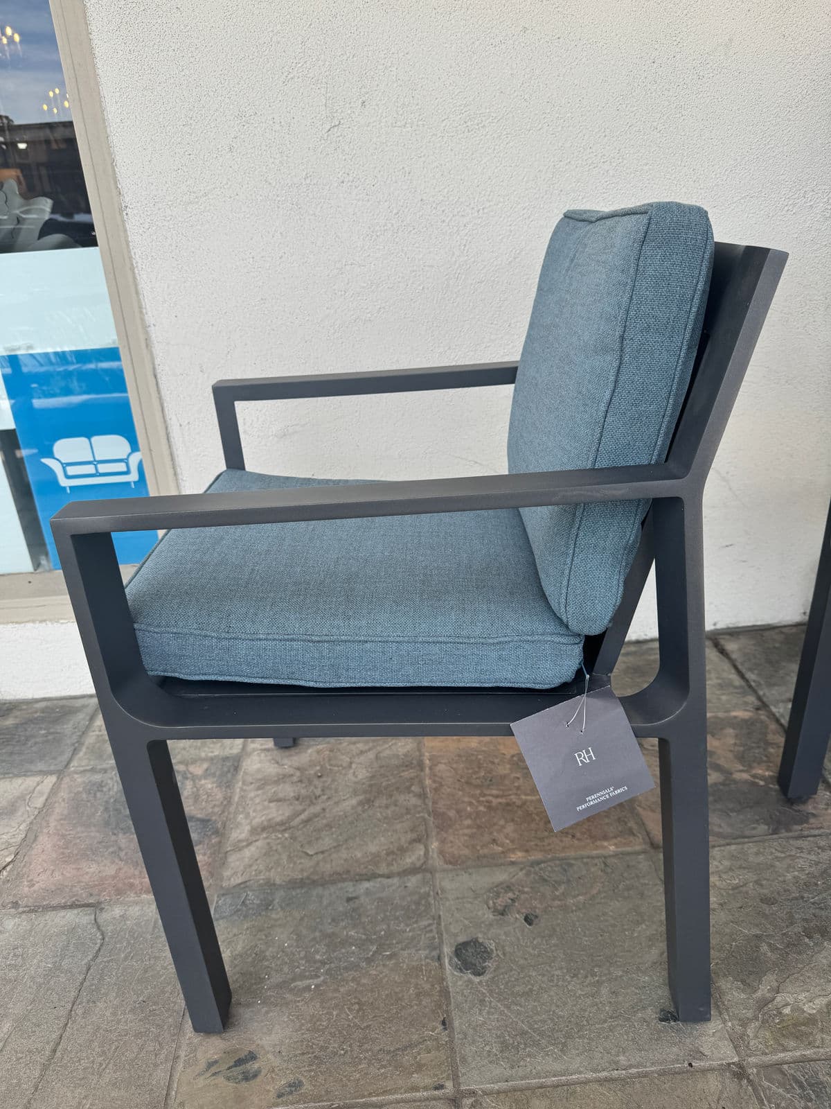 Restoration Hardware Rhodes Aluminum Outdoor Dining Armchairs, Pair - Thumbnail 6