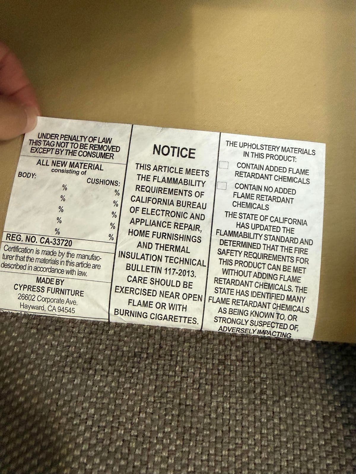 Cypress Furniture Sectional in Holly Hunt Fabric - Thumbnail 11