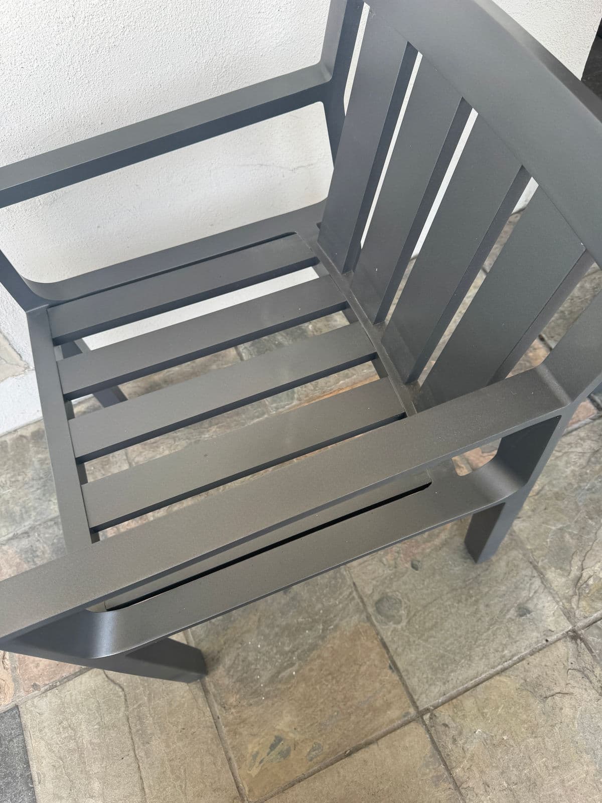 Restoration Hardware Rhodes Aluminum Outdoor Dining Armchairs, Pair - Thumbnail 9