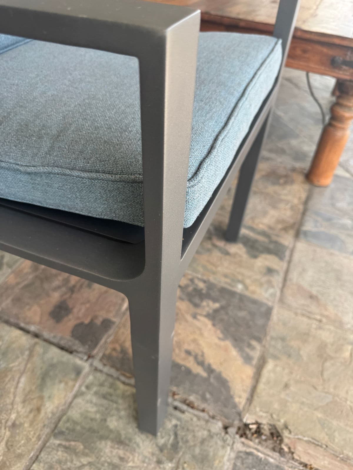 Restoration Hardware Rhodes Aluminum Outdoor Dining Armchairs, Pair - Thumbnail 13