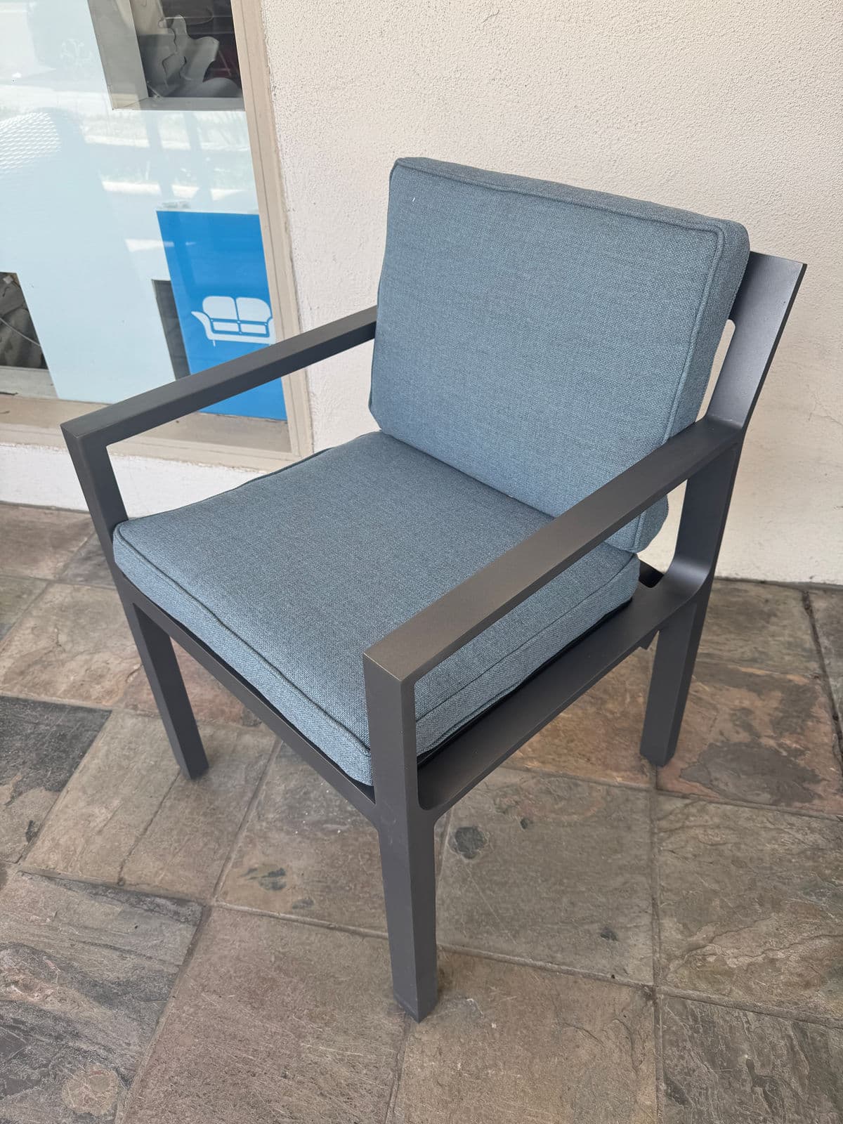 Restoration Hardware Rhodes Aluminum Outdoor Dining Armchairs, Pair - Thumbnail 11