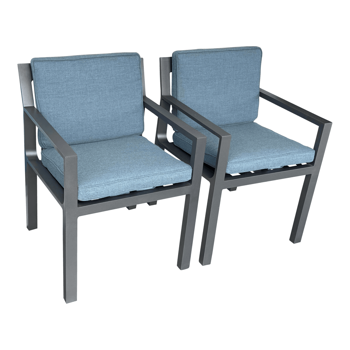 Restoration Hardware Rhodes Aluminum Outdoor Dining Armchairs, Pair - Thumbnail 2
