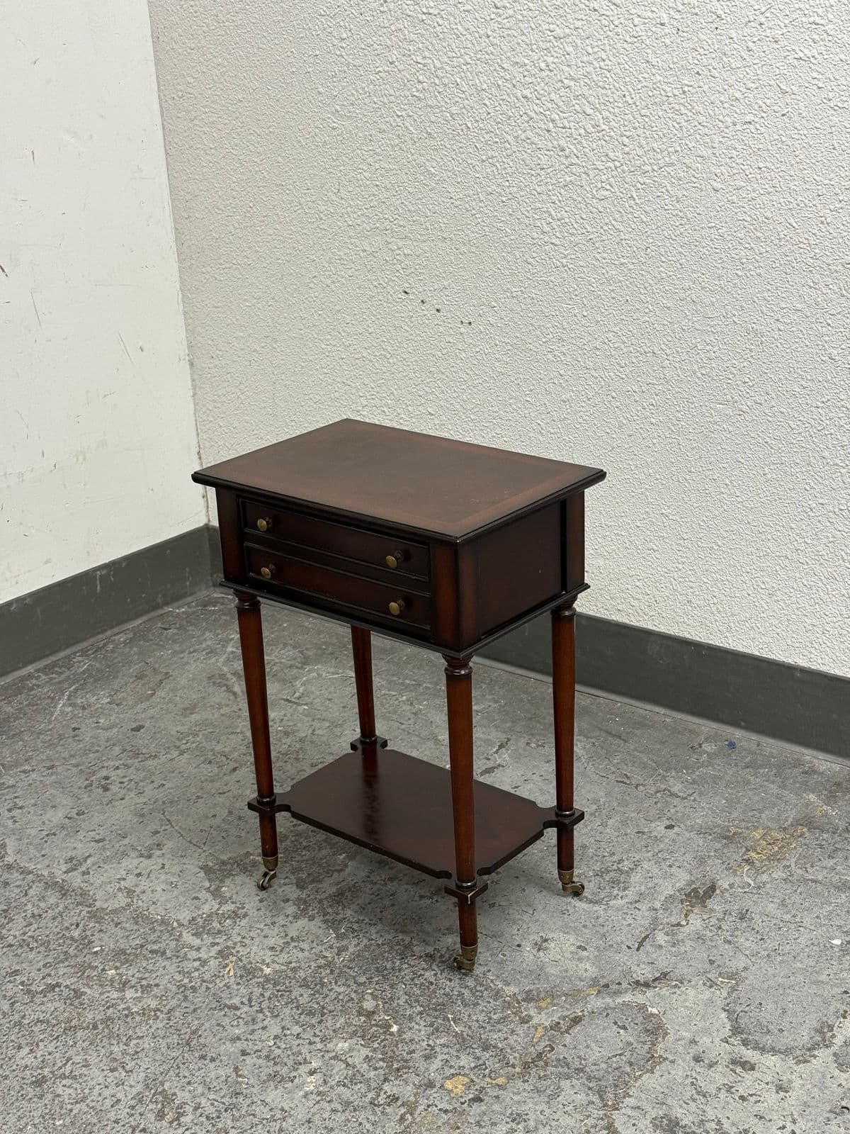 Circa 1999 Bombay Co. Side Table + Casters - Thumbnail 4