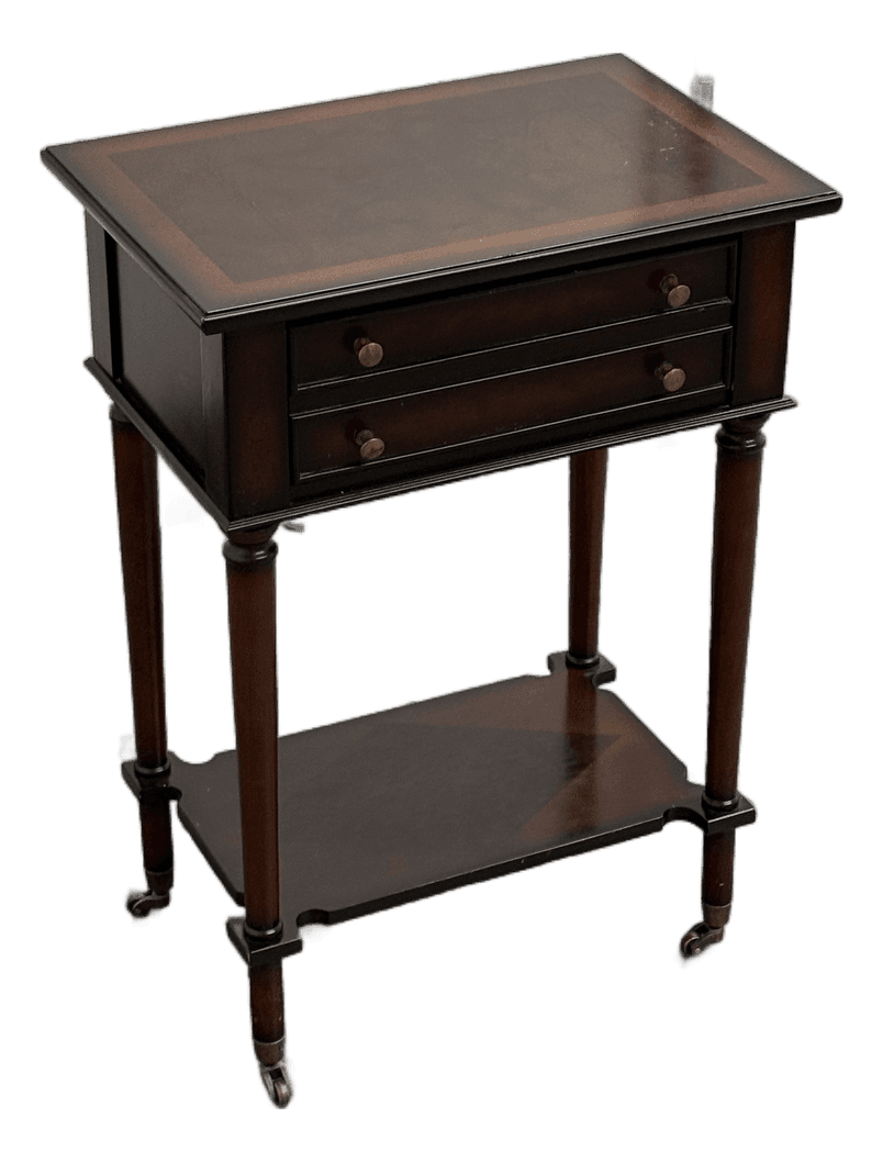 Circa 1999 Bombay Co. Side Table + Casters - Thumbnail 2