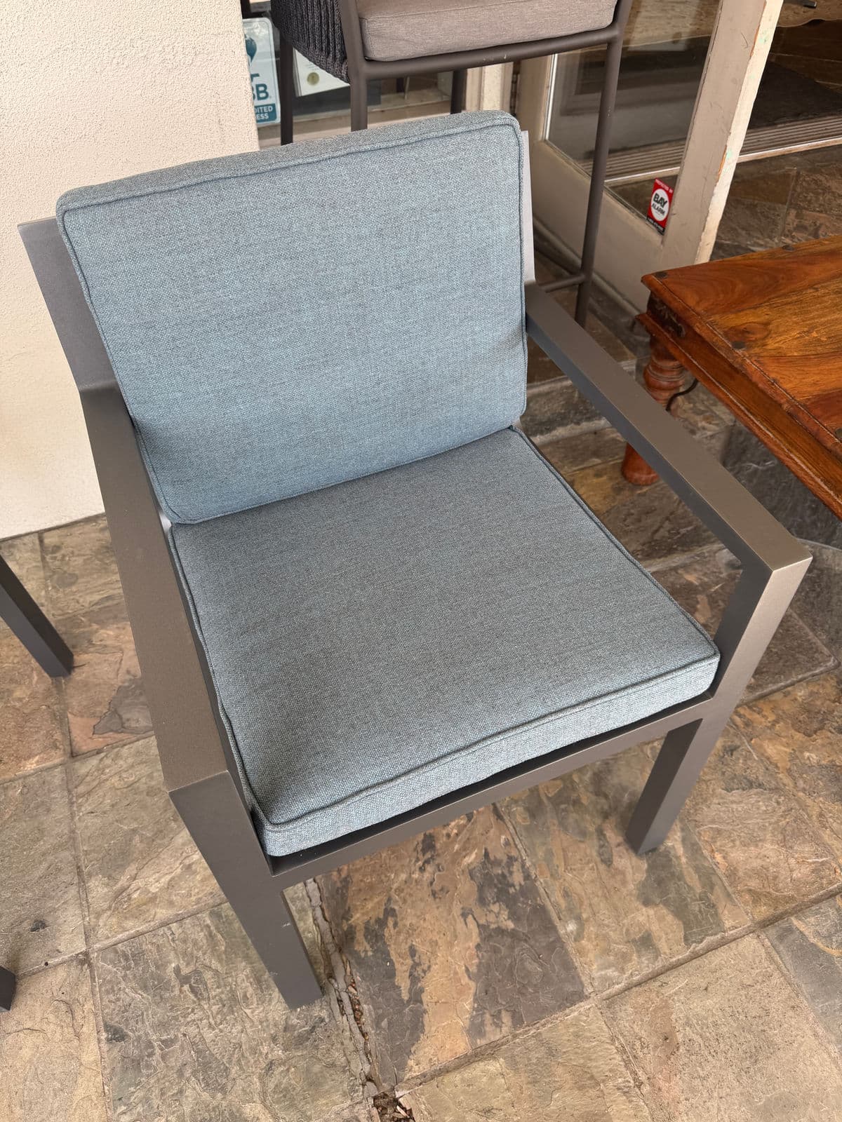 Restoration Hardware Rhodes Aluminum Outdoor Dining Armchairs, Pair - Thumbnail 7