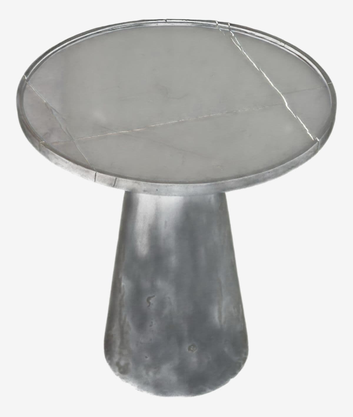 Michael Oren Designs Marquina Marble Pedestal Side Table - Image 1