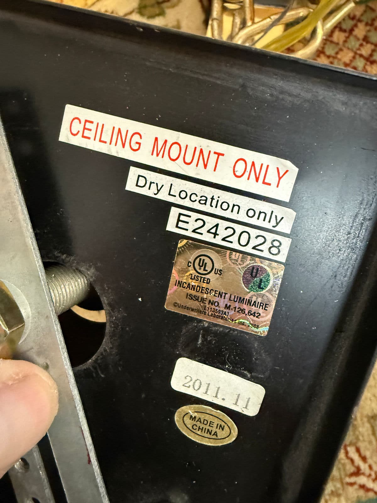 Custom Black + Gold Eight Light Chandelier - Thumbnail 6