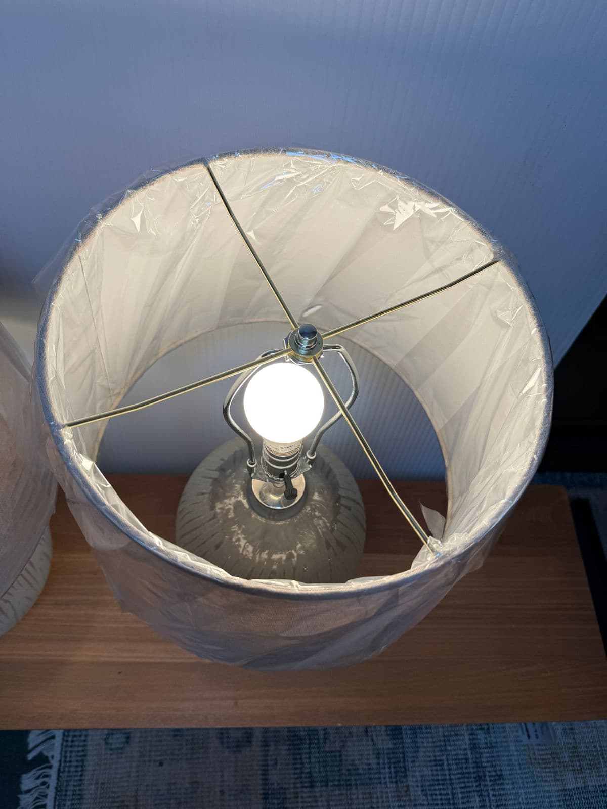 Etched Glass Table Lamps, Pair - Thumbnail 9