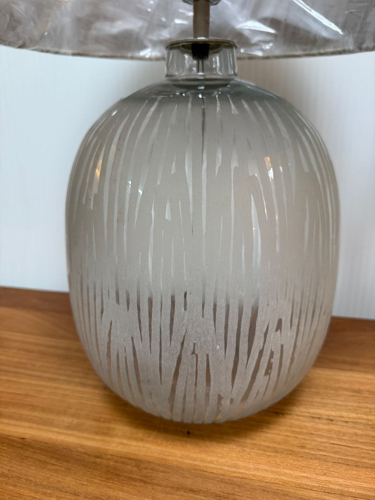 Etched Glass Table Lamps, Pair - Thumbnail 8