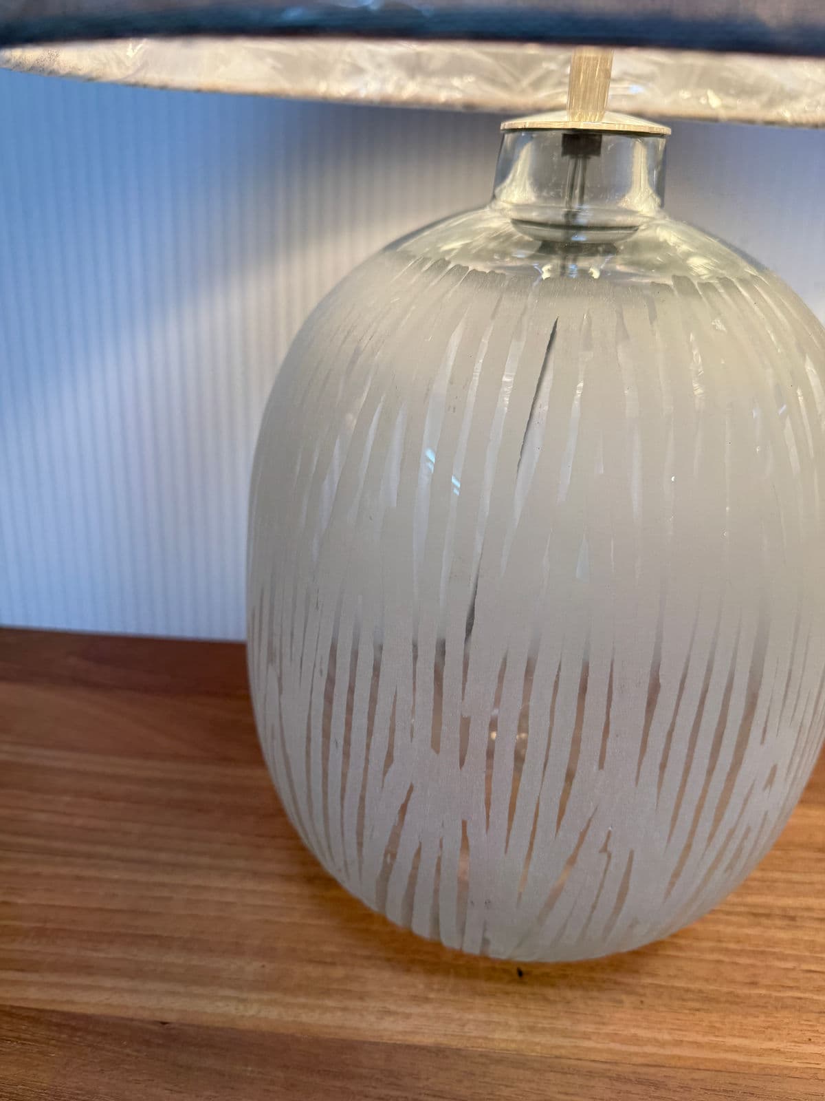 Etched Glass Table Lamps, Pair - Thumbnail 6