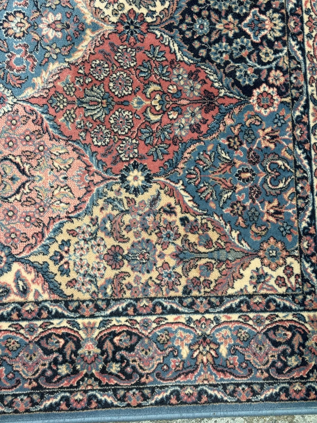 5ft 7in × 7ft 9in Vintage Multicolor Panel Area Rug. - Thumbnail 8