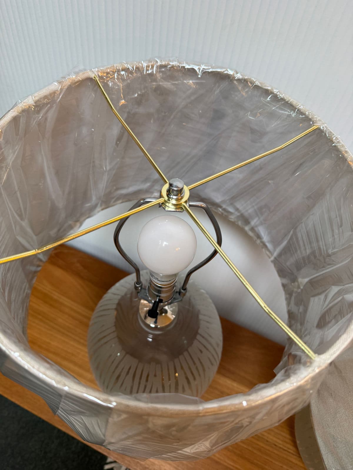 Etched Glass Table Lamps, Pair - Thumbnail 10