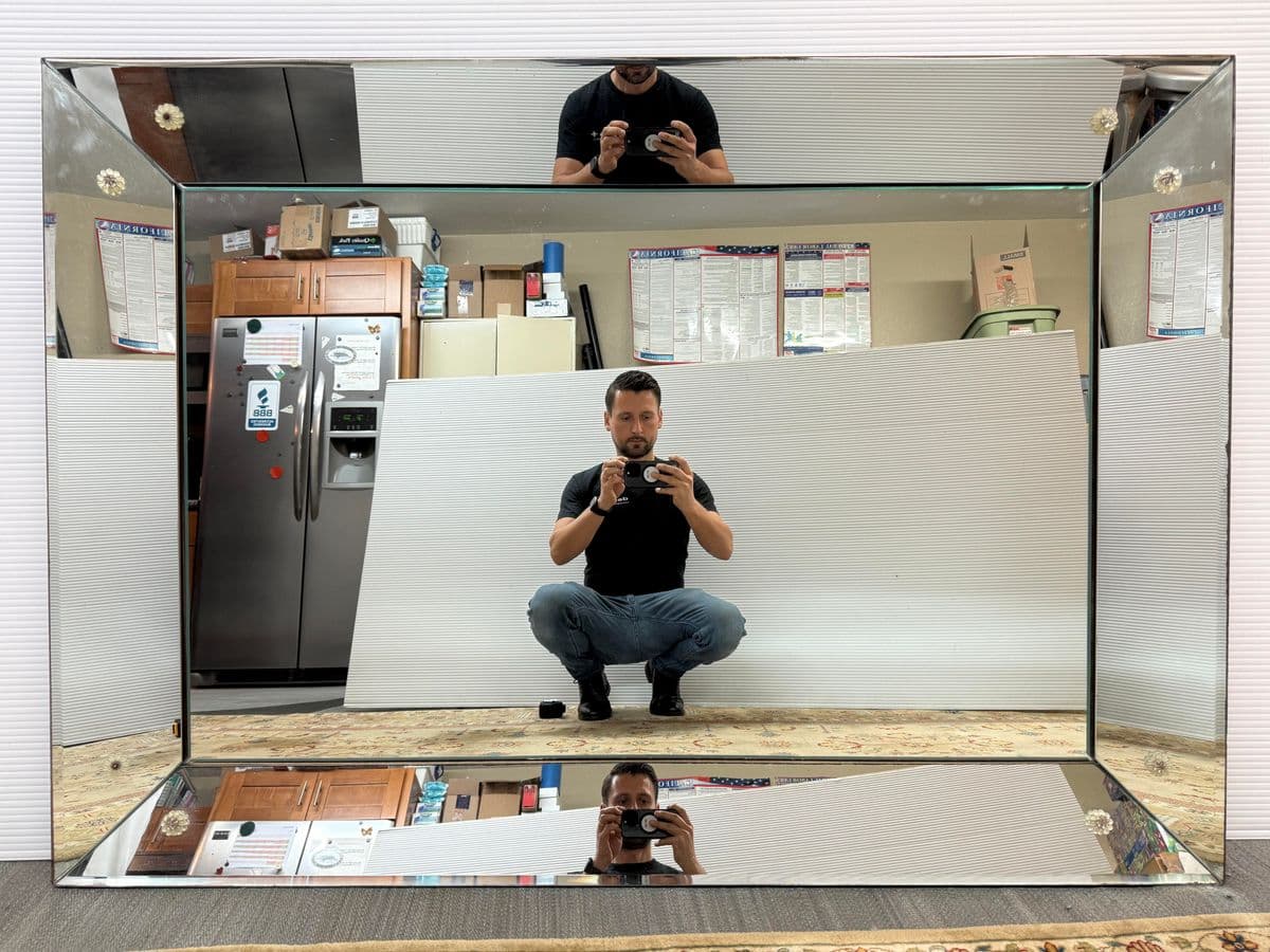 In the Style of Donghia Vintage Wall Mirror - Thumbnail 3