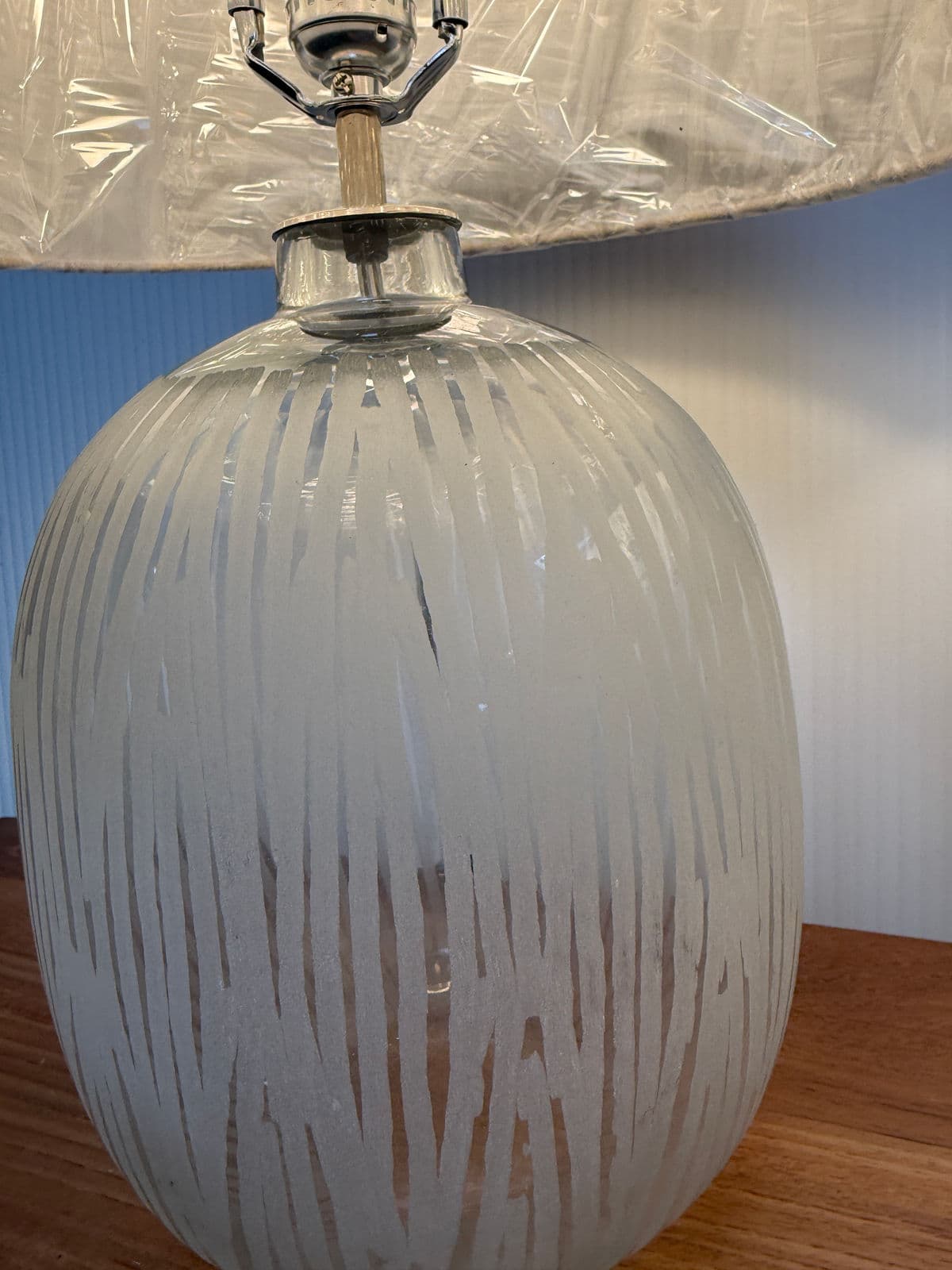 Etched Glass Table Lamps, Pair - Thumbnail 11